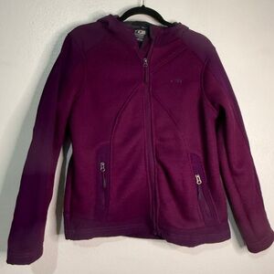 CB Purple Hooded Athletic Jacket. Sz L. Like new.